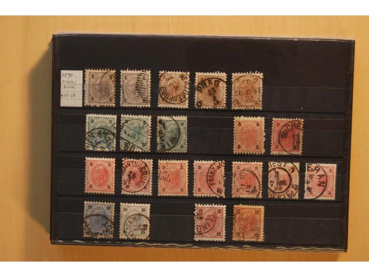 1850/1920, meist gestempelter Sammlungsposten auf Steckkarten, dabei Anfangsausgaben mehrfach mit klaren Entwertungen, dazu n