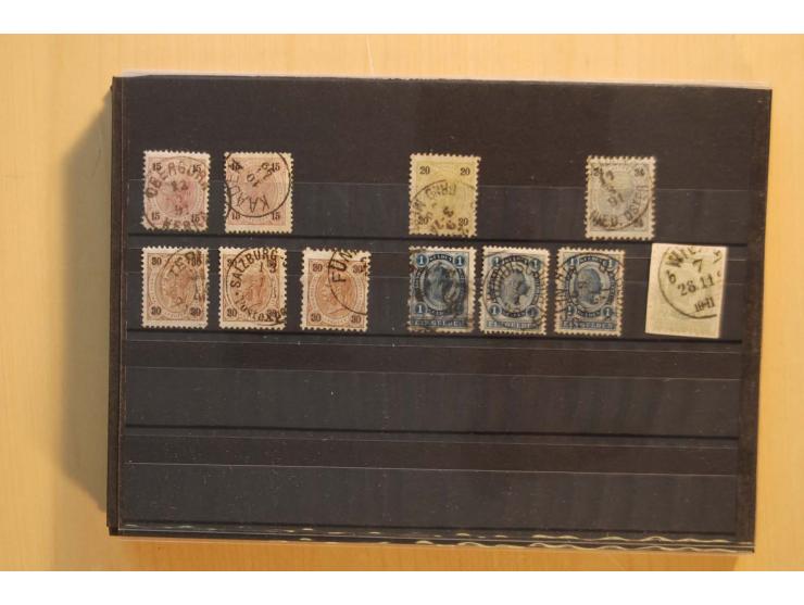 1850/1920, meist gestempelter Sammlungsposten auf Steckkarten, dabei Anfangsausgaben mehrfach mit klaren Entwertungen, dazu n