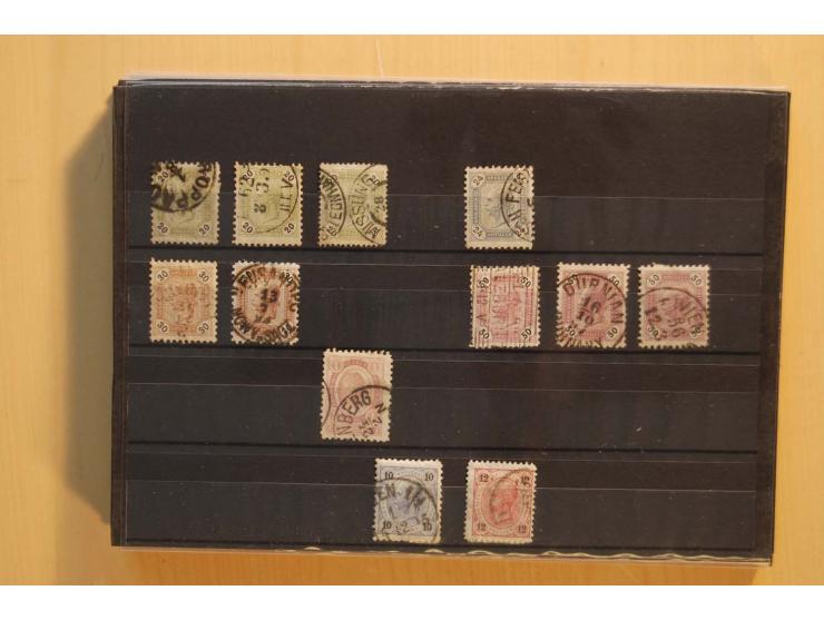 1850/1920, meist gestempelter Sammlungsposten auf Steckkarten, dabei Anfangsausgaben mehrfach mit klaren Entwertungen, dazu n