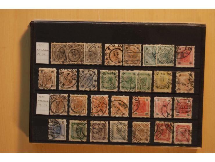 1850/1920, meist gestempelter Sammlungsposten auf Steckkarten, dabei Anfangsausgaben mehrfach mit klaren Entwertungen, dazu n