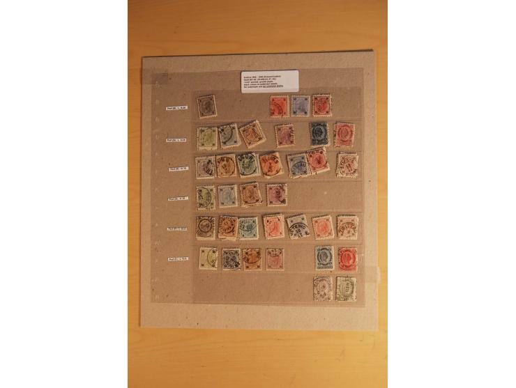 1858/90, ungebrauchte und gestempelte Partie mit u.a. Mi.-Nr. 10IIc (2), 11 (11), 12 (5), 16 auf Zeitungsteil, 17a, b, 23 (2)