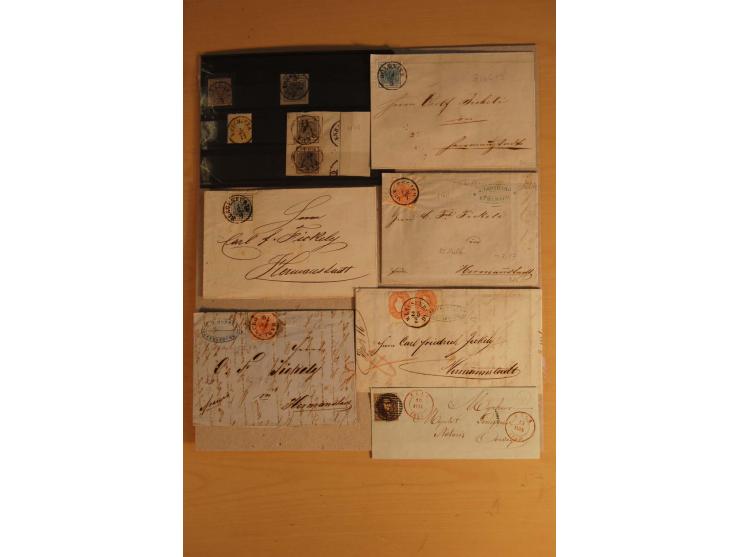 1828/1919 (ca.), Posten Briefe, Karten und Vorderseiten, dabei Reco, Sanitätsstempel, viel aus oder nach Rumänien, dazu einig
