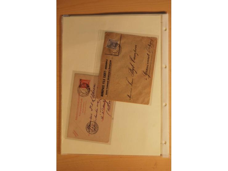 ADRIANOPEL: 1863/1908 (ca.),  Stempelsammlung auf losen Marken, 5 Ganzsachen und 2 Briefen, dabei bessere Werte wie Mi.-Nr. V