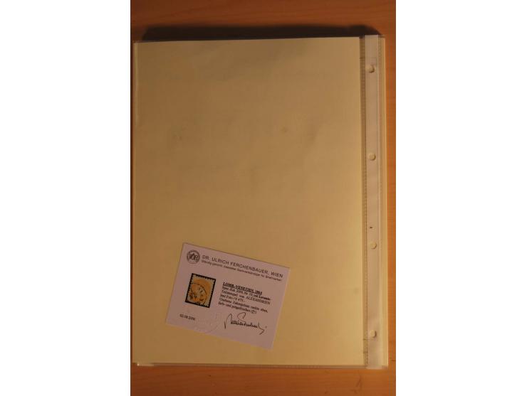 ALEXANDRIEN: 1848/88, Stempelsammlung auf losen Marken, Briefstücken und 15 Briefen, dabei L1 (als Ankunftsstempel auf 2 Brie