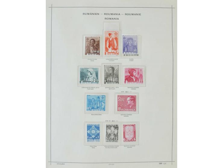 1862/1942, ungebrauchte und gestempelte Sammlung mit guten Sätzen und Blocks im Schaubek-Album