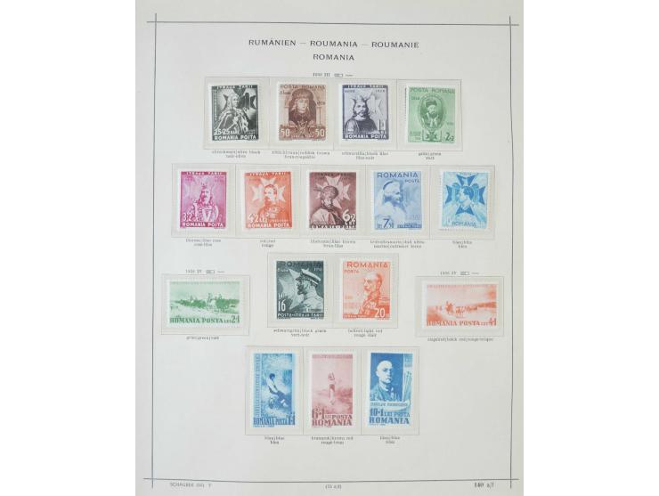 1862/1942, ungebrauchte und gestempelte Sammlung mit guten Sätzen und Blocks im Schaubek-Album
