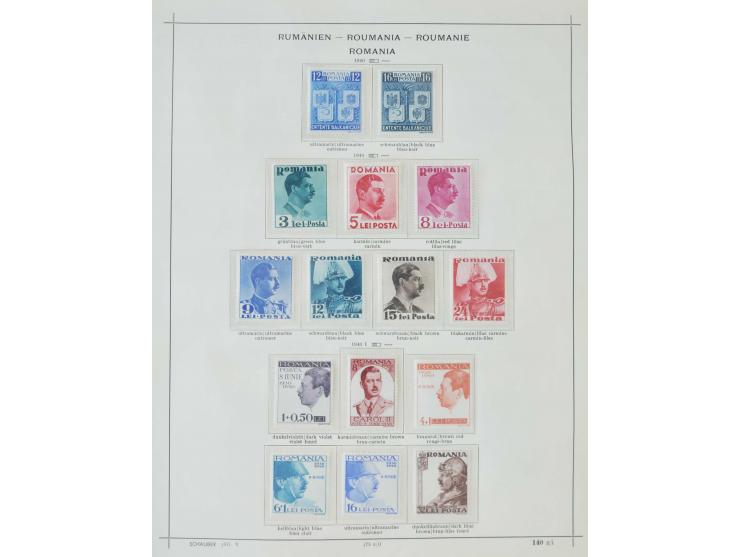 1862/1942, ungebrauchte und gestempelte Sammlung mit guten Sätzen und Blocks im Schaubek-Album