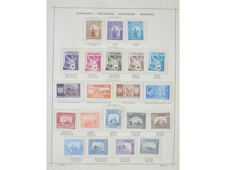 1862/1942, ungebrauchte und gestempelte Sammlung mit guten Sätzen und Blocks im Schaubek-Album