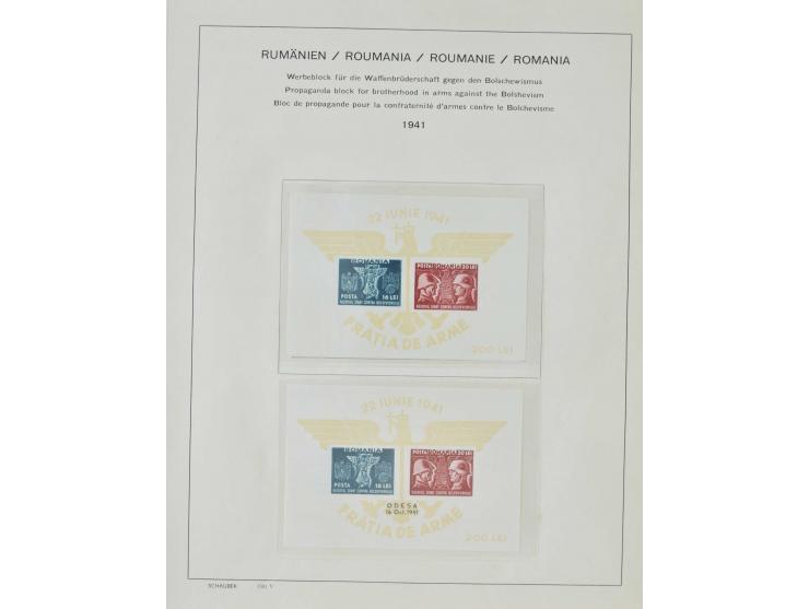 1862/1942, ungebrauchte und gestempelte Sammlung mit guten Sätzen und Blocks im Schaubek-Album