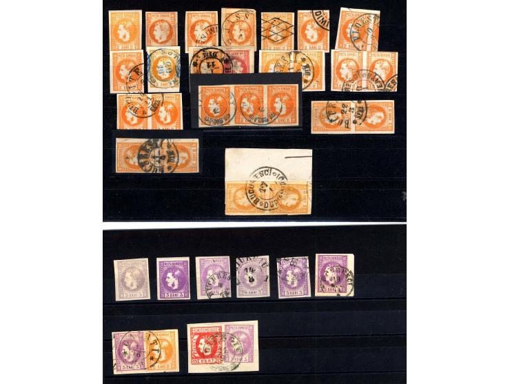 1868, ungebrauchte Partie, dabei Farbnuancen, Einheiten, Briefstücke etc., schönes Los