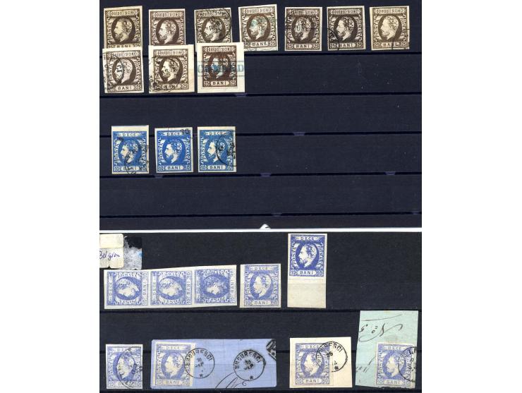 1871/72, ungebrauchte und gestempelte Zusammenstellung, dabei Einheiten, Farbnuancen, Randstücke, Briefstücke etc., auch eini