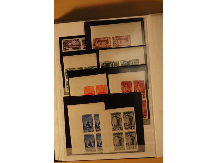 1922/40, postfrische und wenig ungebrauchte Sammlung ungezähnter Ausgaben mit teils im Michel nicht gelisteten; dabei viele E