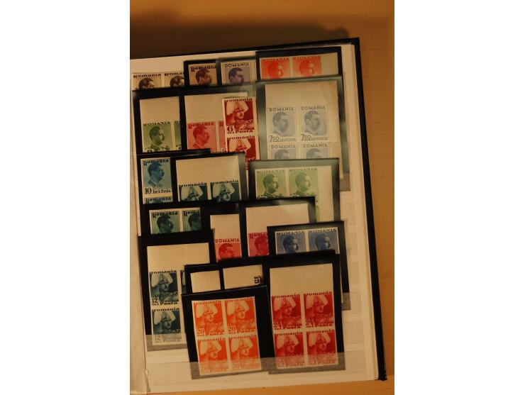 1922/40, postfrische und wenig ungebrauchte Sammlung ungezähnter Ausgaben mit teils im Michel nicht gelisteten; dabei viele E