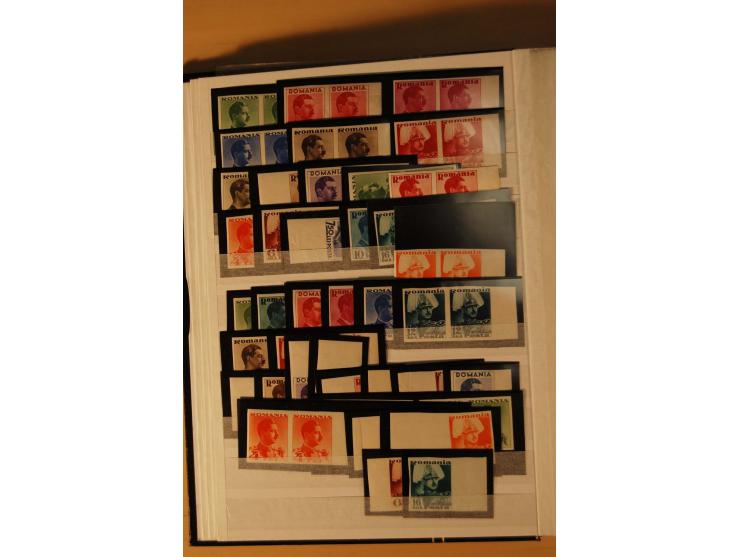 1922/40, postfrische und wenig ungebrauchte Sammlung ungezähnter Ausgaben mit teils im Michel nicht gelisteten; dabei viele E