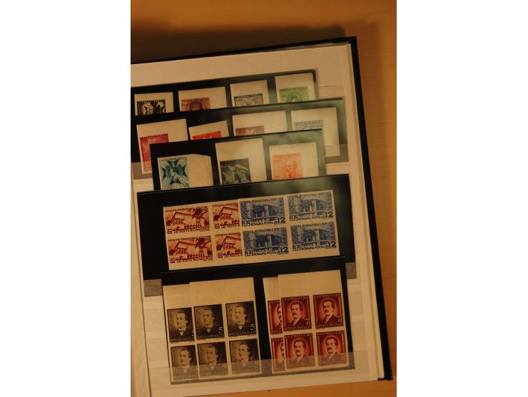 1922/40, postfrische und wenig ungebrauchte Sammlung ungezähnter Ausgaben mit teils im Michel nicht gelisteten; dabei viele E