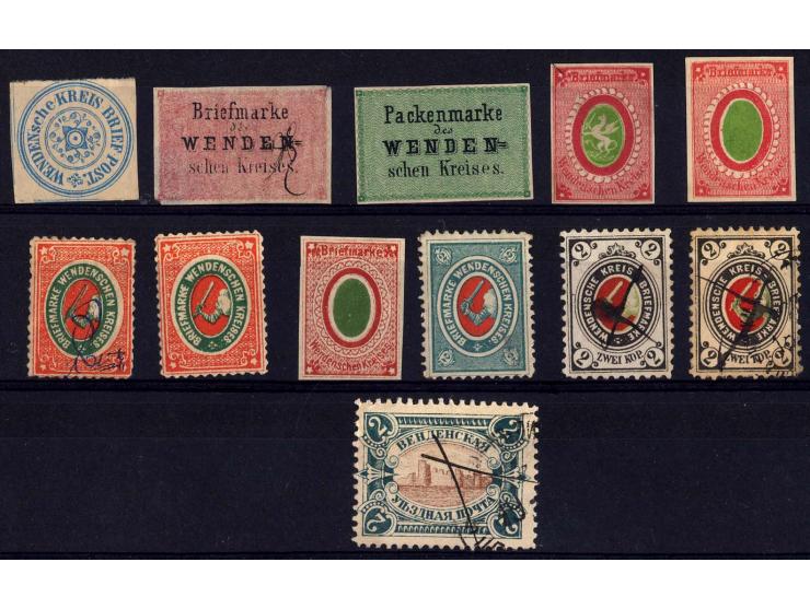 1862/1901, ungebrauchte und gebrauchte Zusammenstellung, teils Mängel