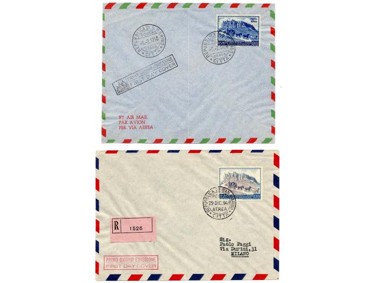 1951/58, 10 meist FDC mit u.a. Mi.-Nr. 442-50, 456 im Kleinbogen und 512 (Mi. ca. 600,-)