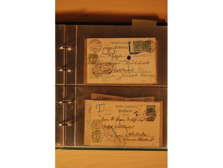 PORTOMARKEN: 1878/1938 (ca.), Sammlung Nachporto mit 113 Briefen und Karten, dabei eine Fülle von interessanten Stücken, ganz