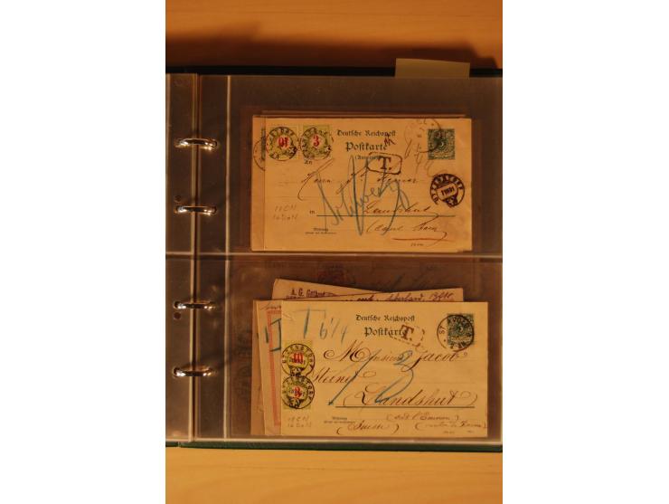 PORTOMARKEN: 1878/1938 (ca.), Sammlung Nachporto mit 113 Briefen und Karten, dabei eine Fülle von interessanten Stücken, ganz