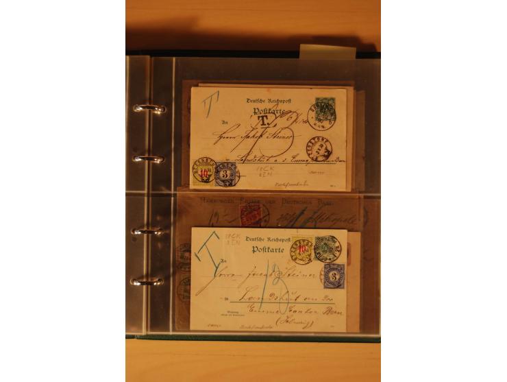 PORTOMARKEN: 1878/1938 (ca.), Sammlung Nachporto mit 113 Briefen und Karten, dabei eine Fülle von interessanten Stücken, ganz