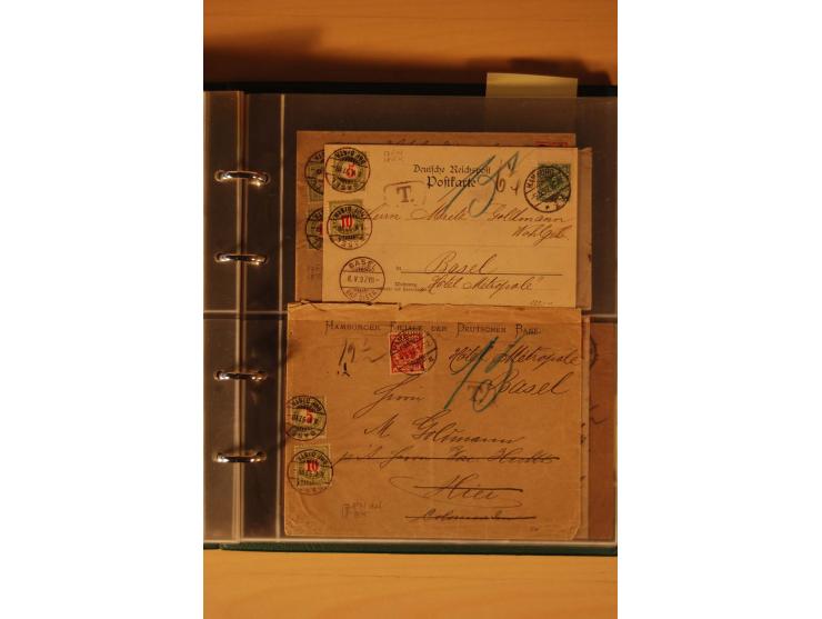 PORTOMARKEN: 1878/1938 (ca.), Sammlung Nachporto mit 113 Briefen und Karten, dabei eine Fülle von interessanten Stücken, ganz