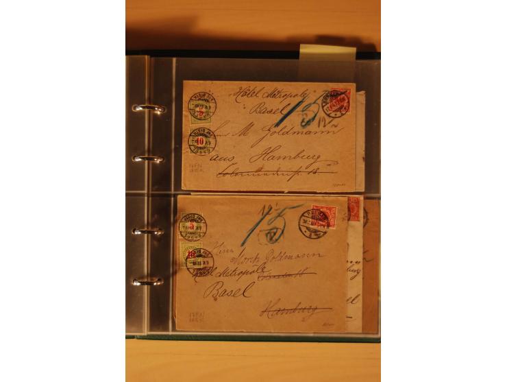 PORTOMARKEN: 1878/1938 (ca.), Sammlung Nachporto mit 113 Briefen und Karten, dabei eine Fülle von interessanten Stücken, ganz