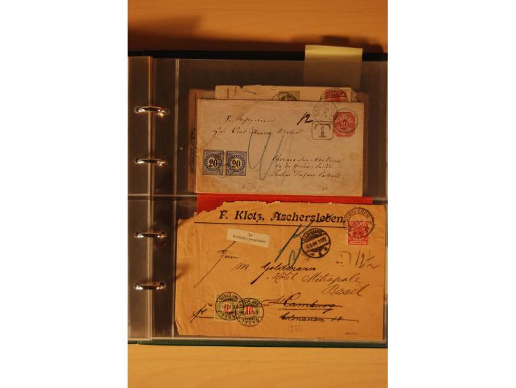 PORTOMARKEN: 1878/1938 (ca.), Sammlung Nachporto mit 113 Briefen und Karten, dabei eine Fülle von interessanten Stücken, ganz