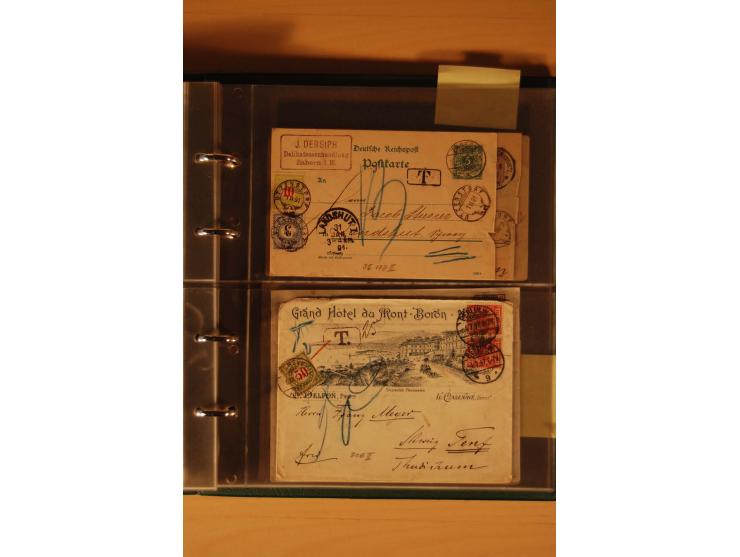 PORTOMARKEN: 1878/1938 (ca.), Sammlung Nachporto mit 113 Briefen und Karten, dabei eine Fülle von interessanten Stücken, ganz