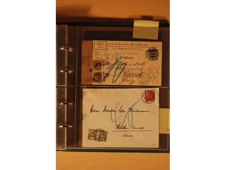 PORTOMARKEN: 1878/1938 (ca.), Sammlung Nachporto mit 113 Briefen und Karten, dabei eine Fülle von interessanten Stücken, ganz