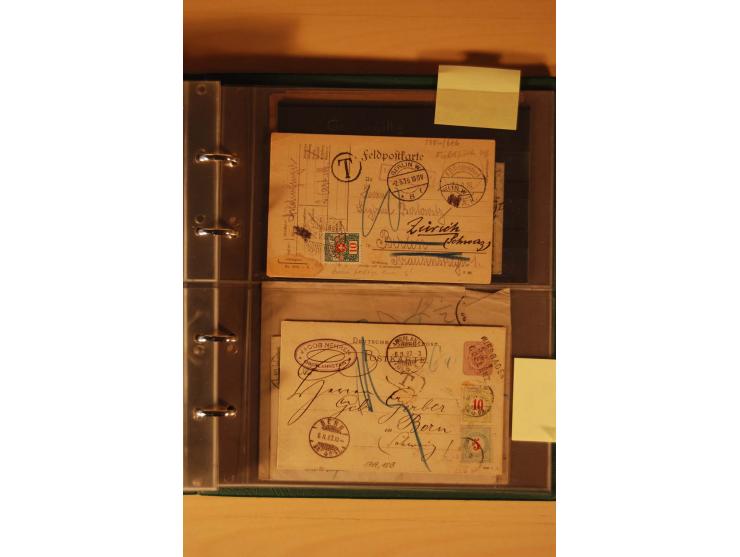 PORTOMARKEN: 1878/1938 (ca.), Sammlung Nachporto mit 113 Briefen und Karten, dabei eine Fülle von interessanten Stücken, ganz