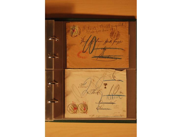 PORTOMARKEN: 1878/1938 (ca.), Sammlung Nachporto mit 113 Briefen und Karten, dabei eine Fülle von interessanten Stücken, ganz