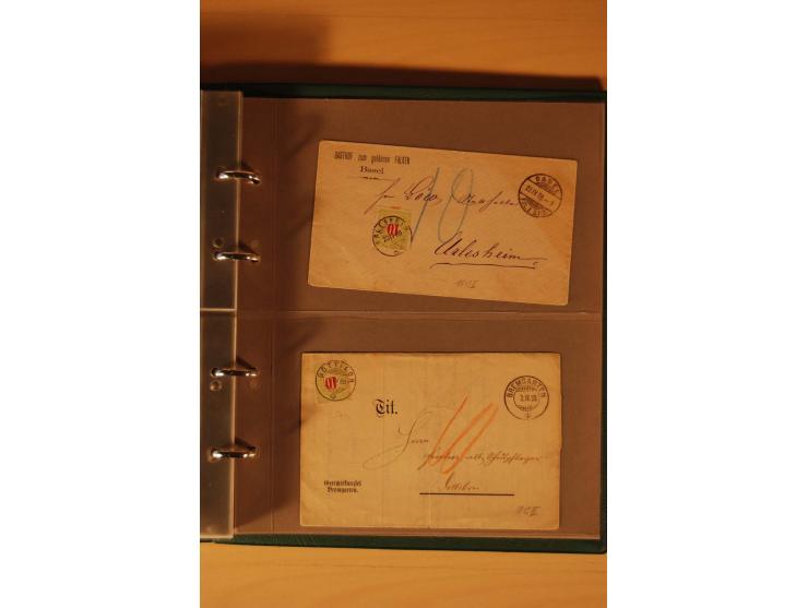 PORTOMARKEN: 1878/1938 (ca.), Sammlung Nachporto mit 113 Briefen und Karten, dabei eine Fülle von interessanten Stücken, ganz