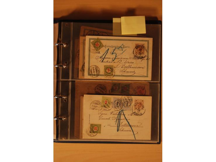 PORTOMARKEN: 1878/1938 (ca.), Sammlung Nachporto mit 113 Briefen und Karten, dabei eine Fülle von interessanten Stücken, ganz