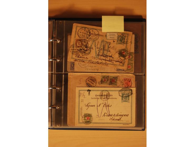 PORTOMARKEN: 1878/1938 (ca.), Sammlung Nachporto mit 113 Briefen und Karten, dabei eine Fülle von interessanten Stücken, ganz