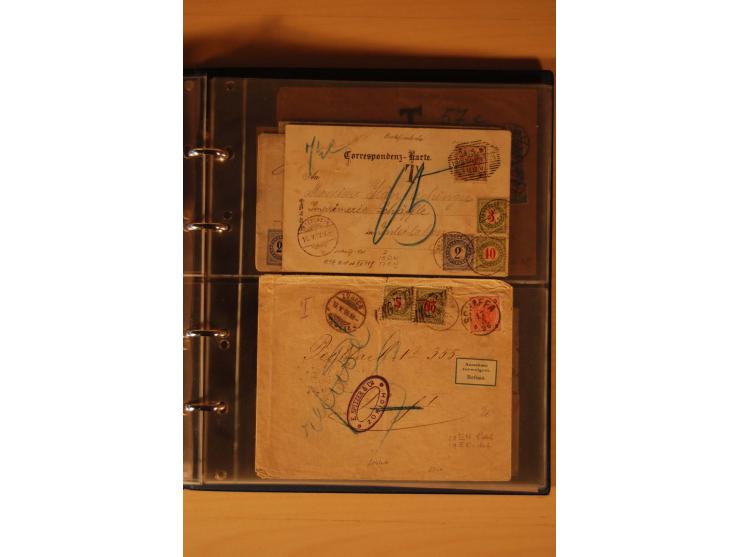 PORTOMARKEN: 1878/1938 (ca.), Sammlung Nachporto mit 113 Briefen und Karten, dabei eine Fülle von interessanten Stücken, ganz