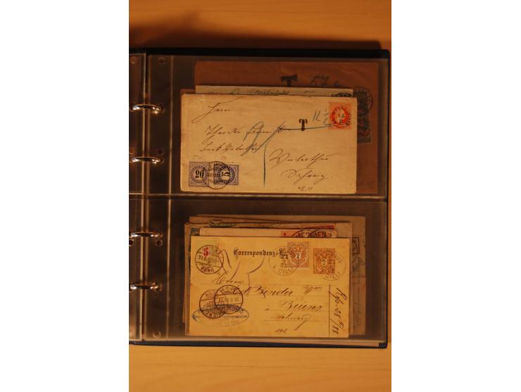 PORTOMARKEN: 1878/1938 (ca.), Sammlung Nachporto mit 113 Briefen und Karten, dabei eine Fülle von interessanten Stücken, ganz
