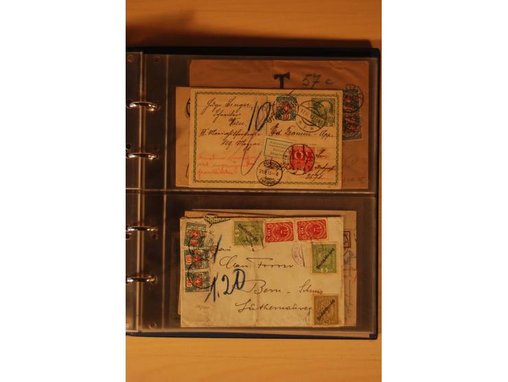 PORTOMARKEN: 1878/1938 (ca.), Sammlung Nachporto mit 113 Briefen und Karten, dabei eine Fülle von interessanten Stücken, ganz