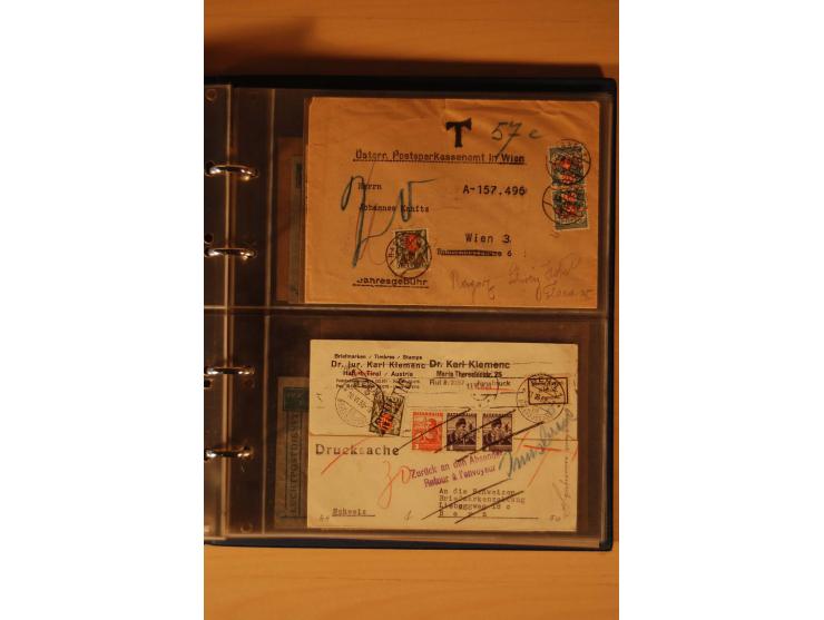 PORTOMARKEN: 1878/1938 (ca.), Sammlung Nachporto mit 113 Briefen und Karten, dabei eine Fülle von interessanten Stücken, ganz