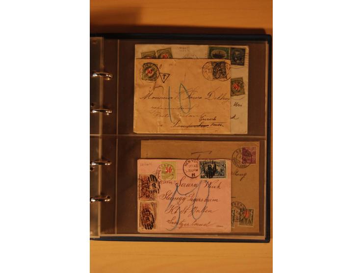 PORTOMARKEN: 1878/1938 (ca.), Sammlung Nachporto mit 113 Briefen und Karten, dabei eine Fülle von interessanten Stücken, ganz
