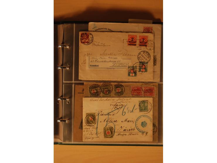 PORTOMARKEN: 1878/1938 (ca.), Sammlung Nachporto mit 113 Briefen und Karten, dabei eine Fülle von interessanten Stücken, ganz