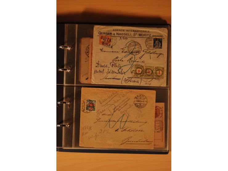 PORTOMARKEN: 1878/1938 (ca.), Sammlung Nachporto mit 113 Briefen und Karten, dabei eine Fülle von interessanten Stücken, ganz