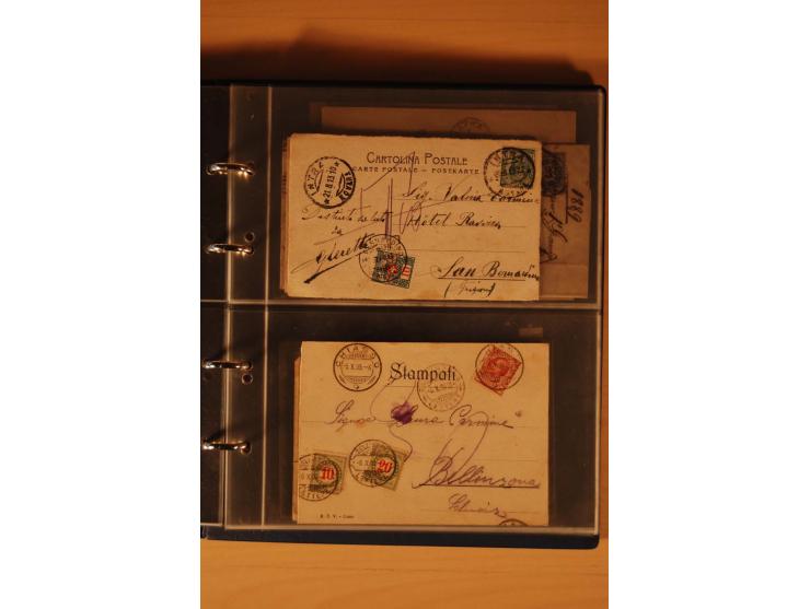 PORTOMARKEN: 1878/1938 (ca.), Sammlung Nachporto mit 113 Briefen und Karten, dabei eine Fülle von interessanten Stücken, ganz
