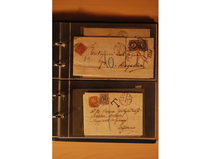 PORTOMARKEN: 1878/1938 (ca.), Sammlung Nachporto mit 113 Briefen und Karten, dabei eine Fülle von interessanten Stücken, ganz