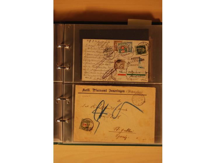 PORTOMARKEN: 1878/1938 (ca.), Sammlung Nachporto mit 113 Briefen und Karten, dabei eine Fülle von interessanten Stücken, ganz