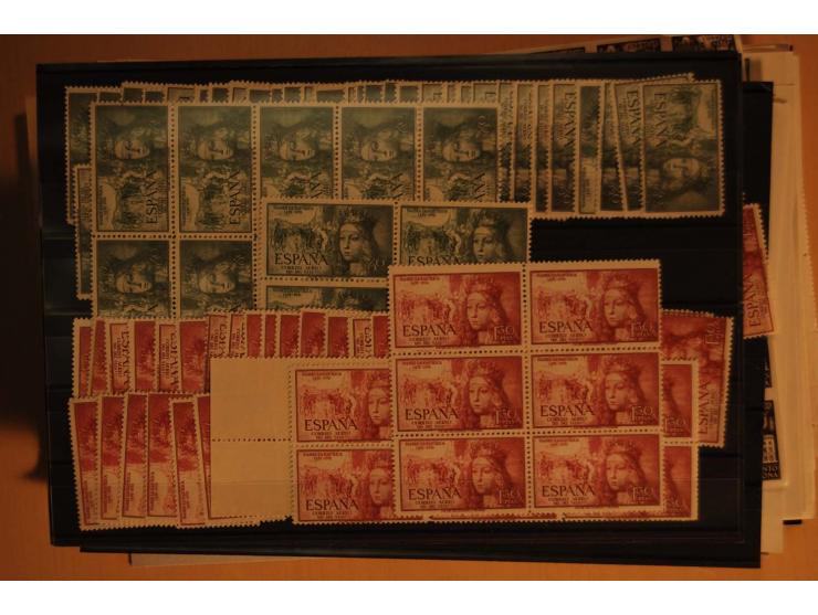 1938/52 (ca.), postfrischer kleiner Lagerbestand, meist gute Ausgaben und Blocks in größeren Mengen zwischen 20 und 100 Stück