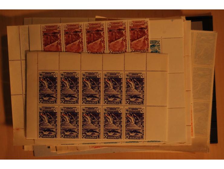 1938/52 (ca.), postfrischer kleiner Lagerbestand, meist gute Ausgaben und Blocks in größeren Mengen zwischen 20 und 100 Stück