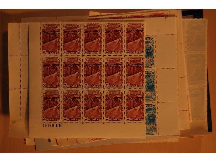 1938/52 (ca.), postfrischer kleiner Lagerbestand, meist gute Ausgaben und Blocks in größeren Mengen zwischen 20 und 100 Stück