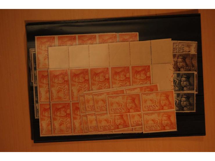 1938/52 (ca.), postfrischer kleiner Lagerbestand, meist gute Ausgaben und Blocks in größeren Mengen zwischen 20 und 100 Stück