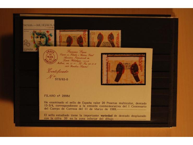1981/89, postfrische Partie Abarten, vielfach mit Fotoattest Graus