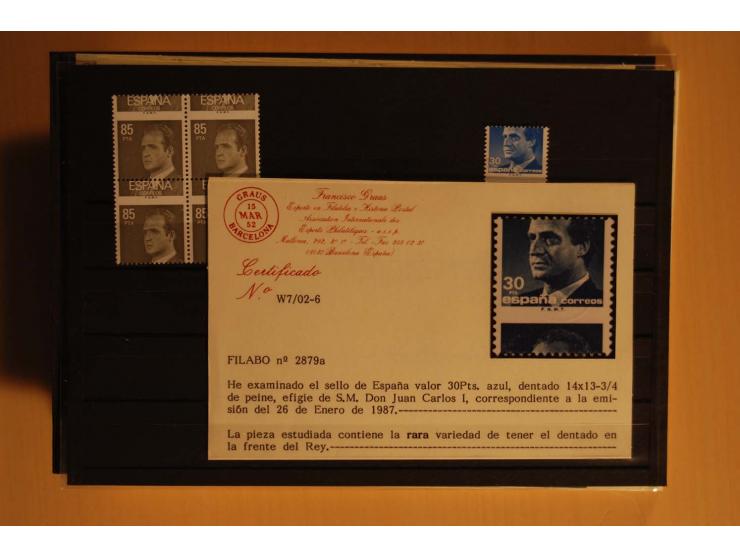 1981/89, postfrische Partie Abarten, vielfach mit Fotoattest Graus